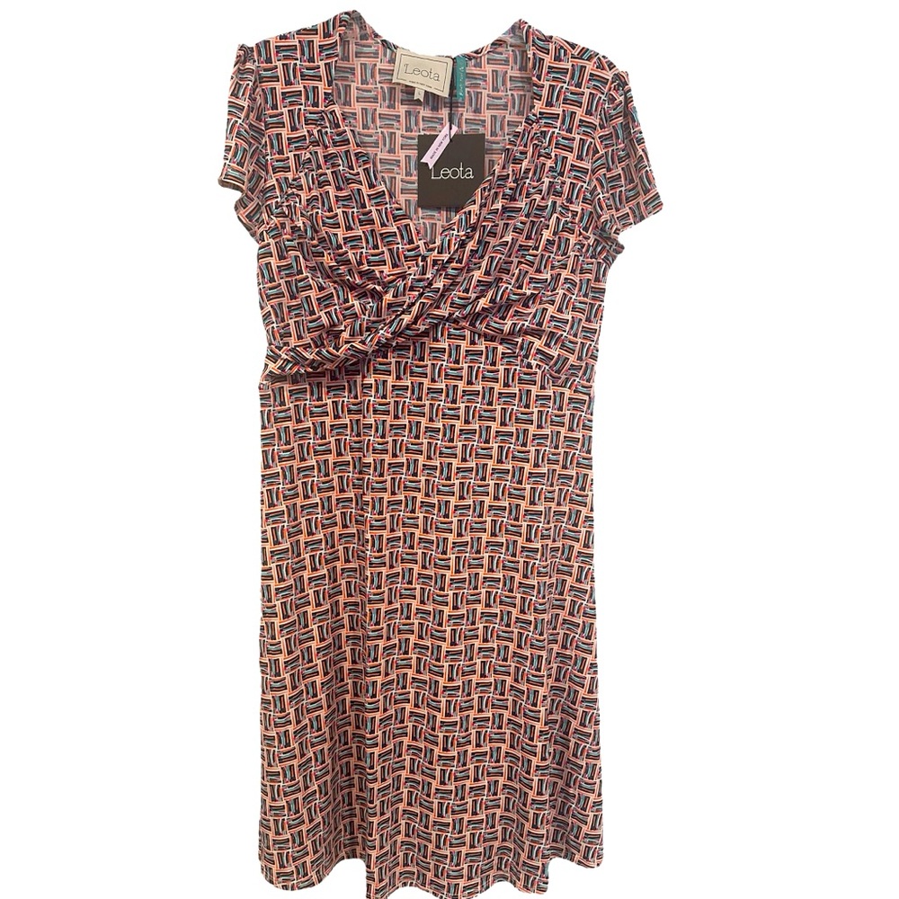 Leota Women's Geometric Print Maternity Dress - Size Large